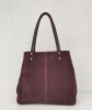 Zamszowa bordowa torebka shopper